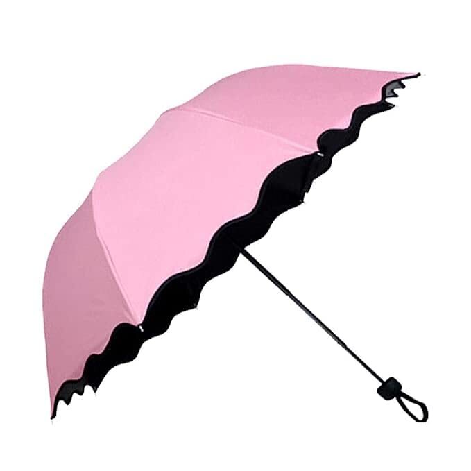Fancy Magic Umbrella Changing Secret Blossoms Occur with Water for Women Men and Children Umbrella Flower Print Sun and Rain