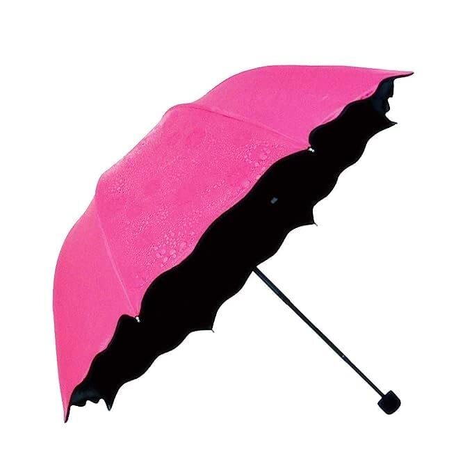 Fancy Magic Umbrella Changing Secret Blossoms Occur with Water for Women Men and Children Umbrella Flower Print Sun and Rain