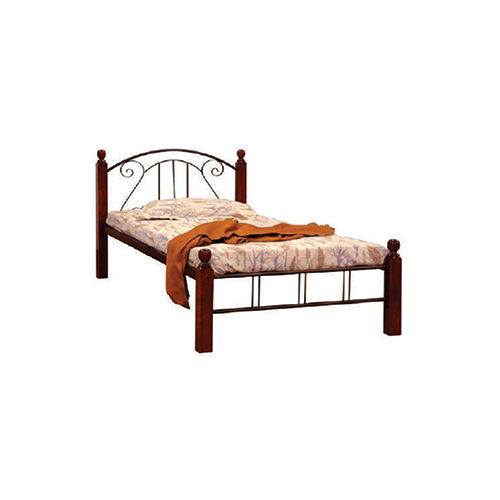 Durable 2060X1001X950Mm Wooden Leg Metal Bed