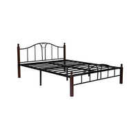 Black 2060x1700x650mm Queen Sized Metal Bed