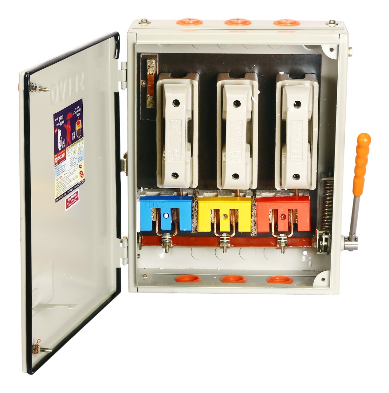 Selvo 100A 415 Volts Three Phase Neutral Rewireable Switch Fuse Units