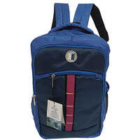Polyester School Backpack - Durable Lightweight Material, Customizable Sizes and Designs, Stylish Blue Color, Multiple Compartments for Organization
