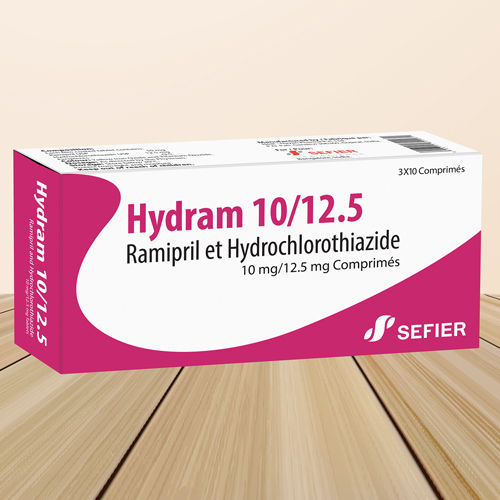 Hydram Ramipril And Hydrochlorothiazide Tablets 10 Mg-12.5 Mg General Medicines