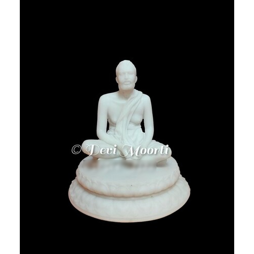 White Rama Krishna Marble Statue 