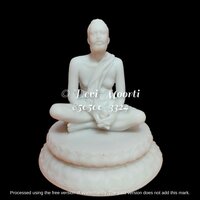White Rama Krishna Marble Statue