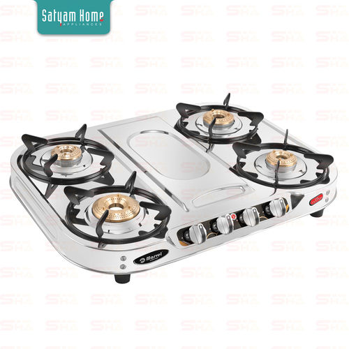 4 Burner Plus Jumbo - Jointless Stainless Steel Gas Stove