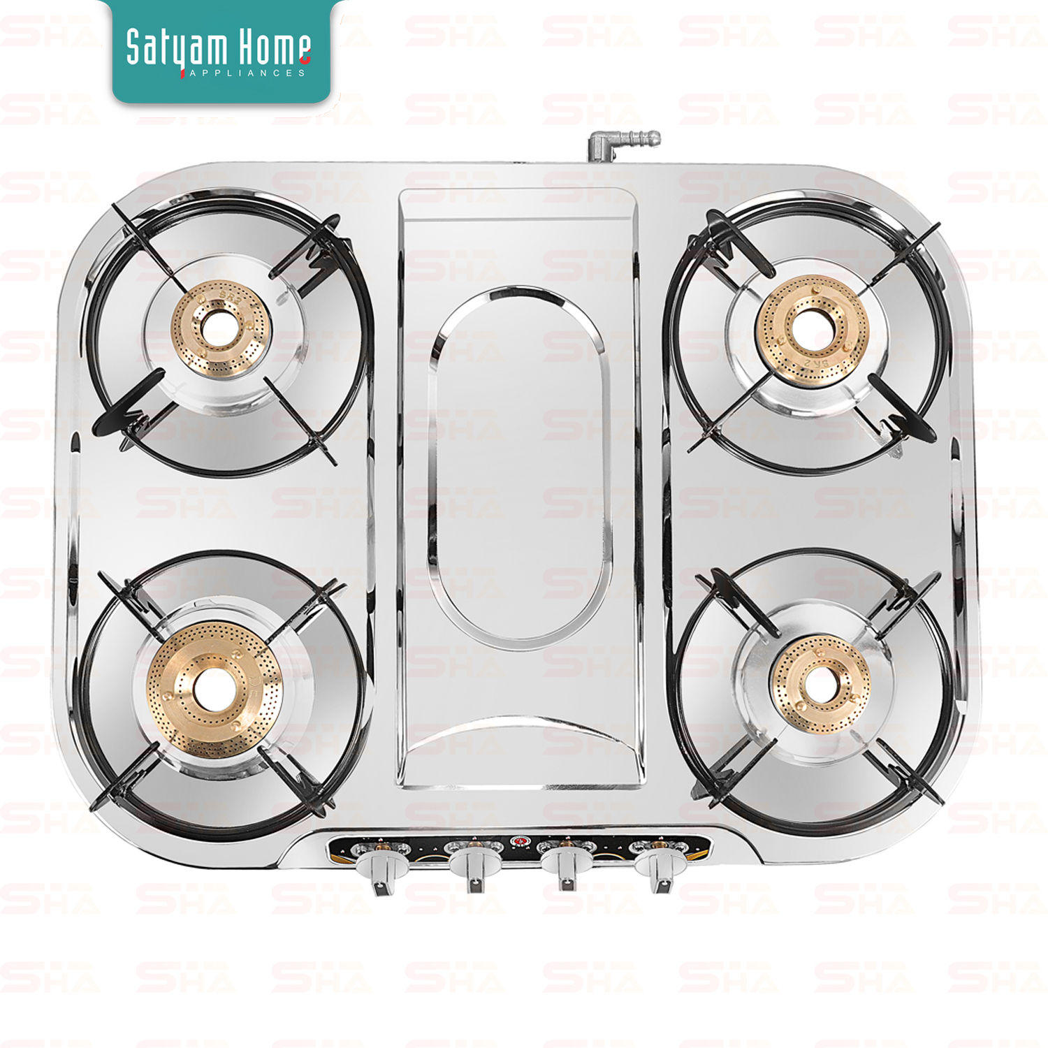 4 Burner Plus Jumbo - Jointless Stainless Steel Gas Stove