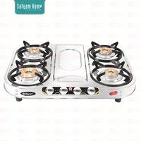 4 Burner Plus Jumbo - Jointless Stainless Steel Gas Stove