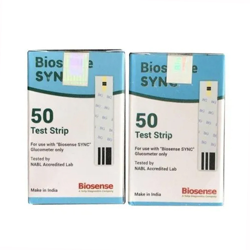 Plastic Biosense Sync Glucometer Strips