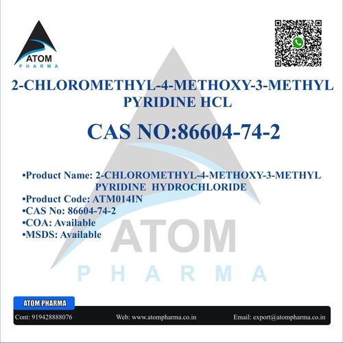 2-Chloromethyl-4-Methoxy-3-Methyl Pyridine Hydrochloride Intermediate Cas No: 86604-74-2