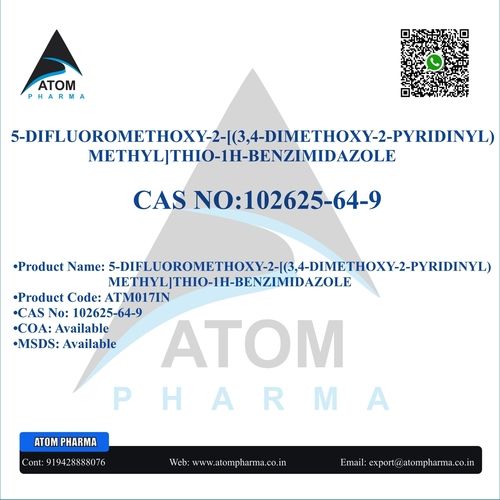 5-Difluoromethoxy-2-(3 4-Dimethoxy-2-Pyridinyl)Methyl Thio-1H-Benzimidazole Intermediate Cas No: 102625-64-9