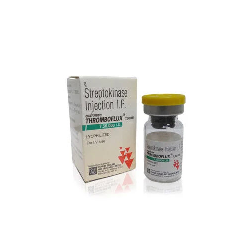 Streptokinase Injection IP - Liquid Form for Emergency Clot Dissolution | Administer as Directed, Store in Dry Place