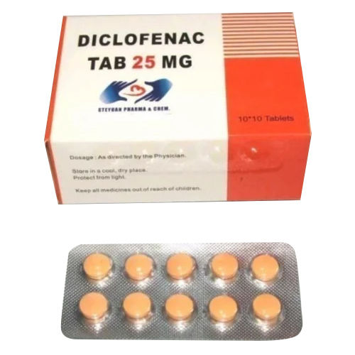 25 Mg Diclofenac Tablets - Color: White