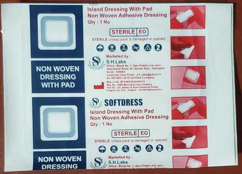 Soft Dress Island Dressing Non Woven Adhesive Dressing With Pad