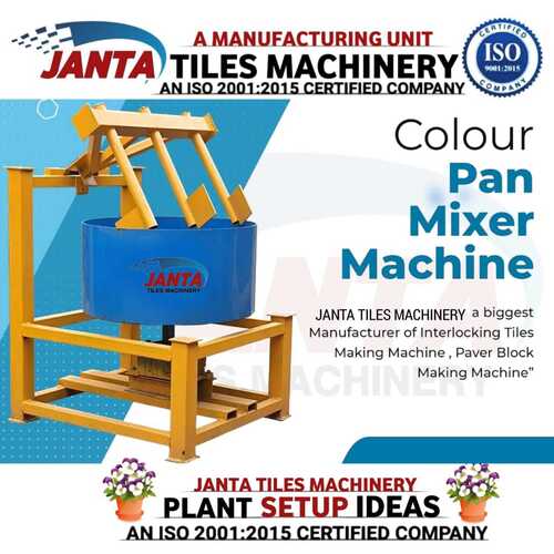 Semi-Automatic Colour Pan Mixer Machine