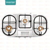 3 Burner Double Decker Jumbo - Jointless Stainless Steel Gas Stove