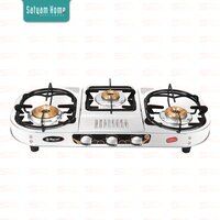 3 Burner Double Decker Jumbo - Jointless Stainless Steel Gas Stove