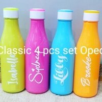 Classic 4 PC Color Bottle Set