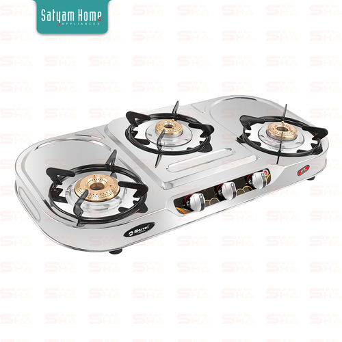 Lpg 3 Burner Plus Jumbo - Jointless Stainless Steel Gas Stove