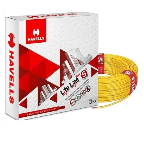 Yellow Havells Life Line Plus S3 Hrfr Cable