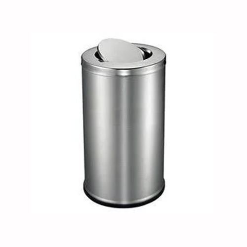 Waste Bin With Closed Lid - Stainless Steel, Different Sizes, Silver Color | Ideal for Industrial Waste Management, Secure Closed Lid