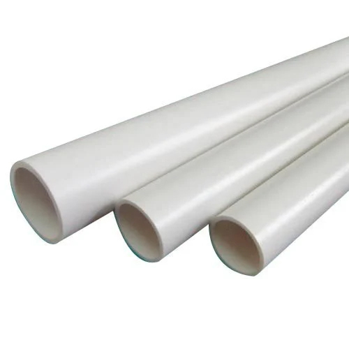 PVC Electrical Conduit Pipes - PVC Material , Round Shape , White Color | High Quality Industrial Usage