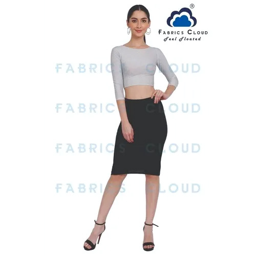 Skirt Slip Shapewear ( 4 way stretchable) (Midnight Black)