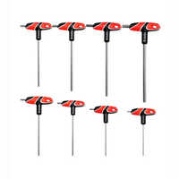 Silver 8 Pcs T-handle Hex Key Set