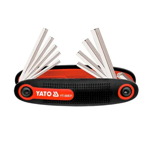 9 Pcs Folding Hex Key Set