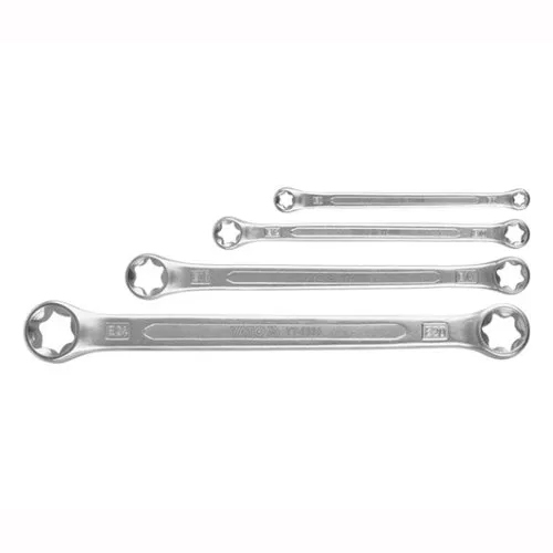 Silver 4 Pcs Torx Ring Spanner Set