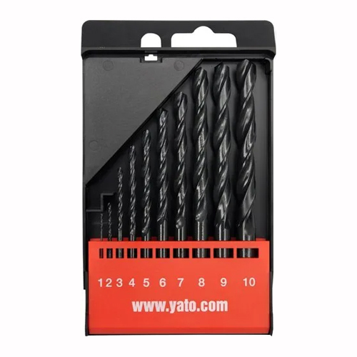 Black 10 Pcs Twist Drill Set