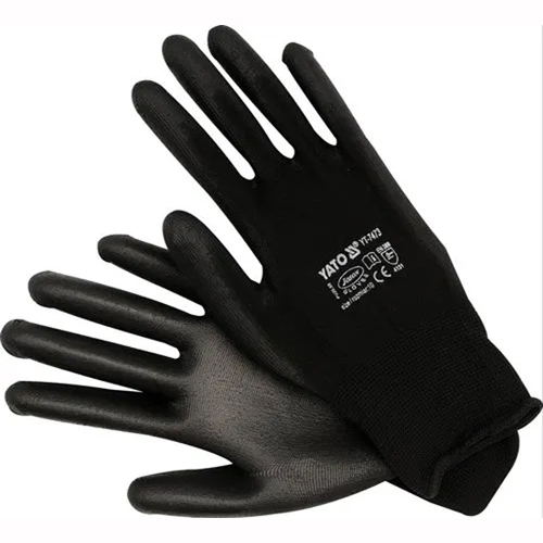 Black Nylon Working Gloves