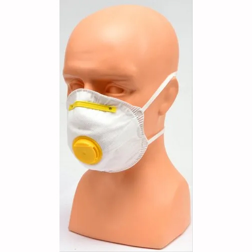 White Disposable Dust Mask With Valve