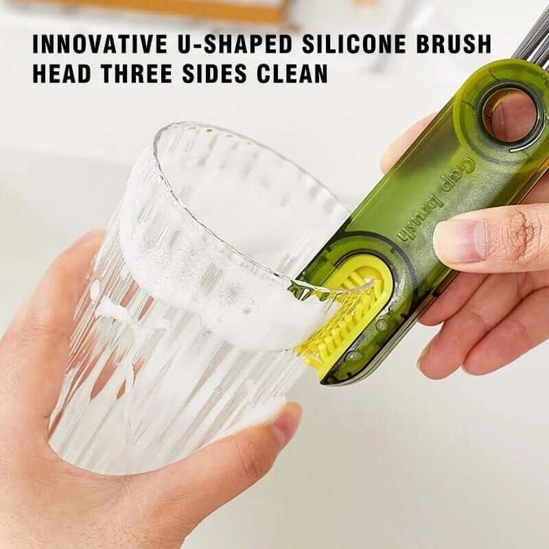 3 in 1 Bottle Cup Lid Brush Straw Cleaner Tools Multi-Functional Crevice Cleaning Brush Clean Brushes for Tiny Bottle Nursing Bottle cups cover