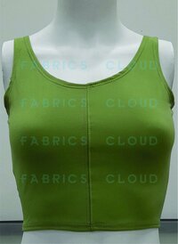 Women's Spandex Sleeveless Blouse (Front-V Neck and Back-Round Neck) (Green)