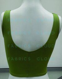 Spandex Sleeveless Blouse (Front-V Neck and Back-Round Neck) (Green)