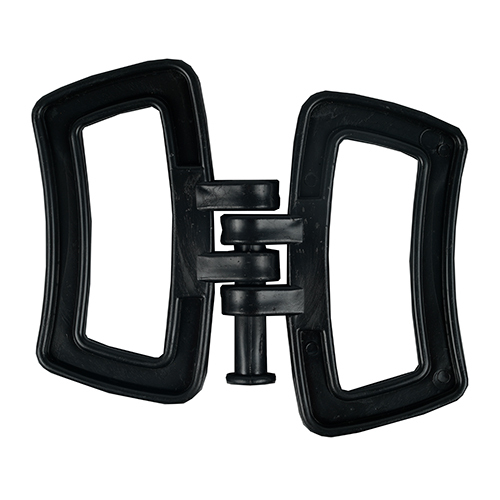 Black plastic handles