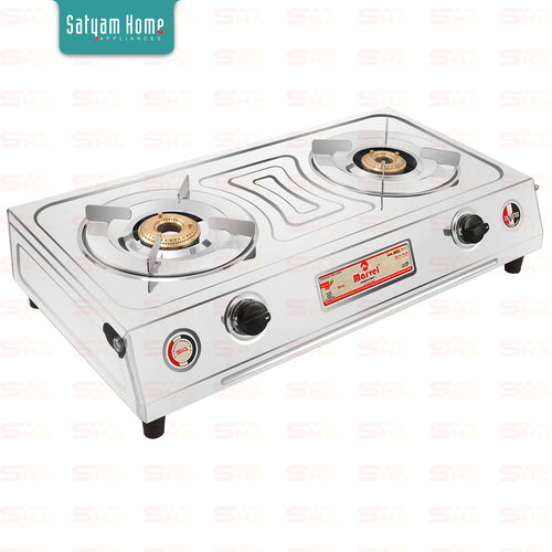 VS2 (1.25Kgs) Without Channel Panel Plating Top Stainless Steel LPG Gas Stove