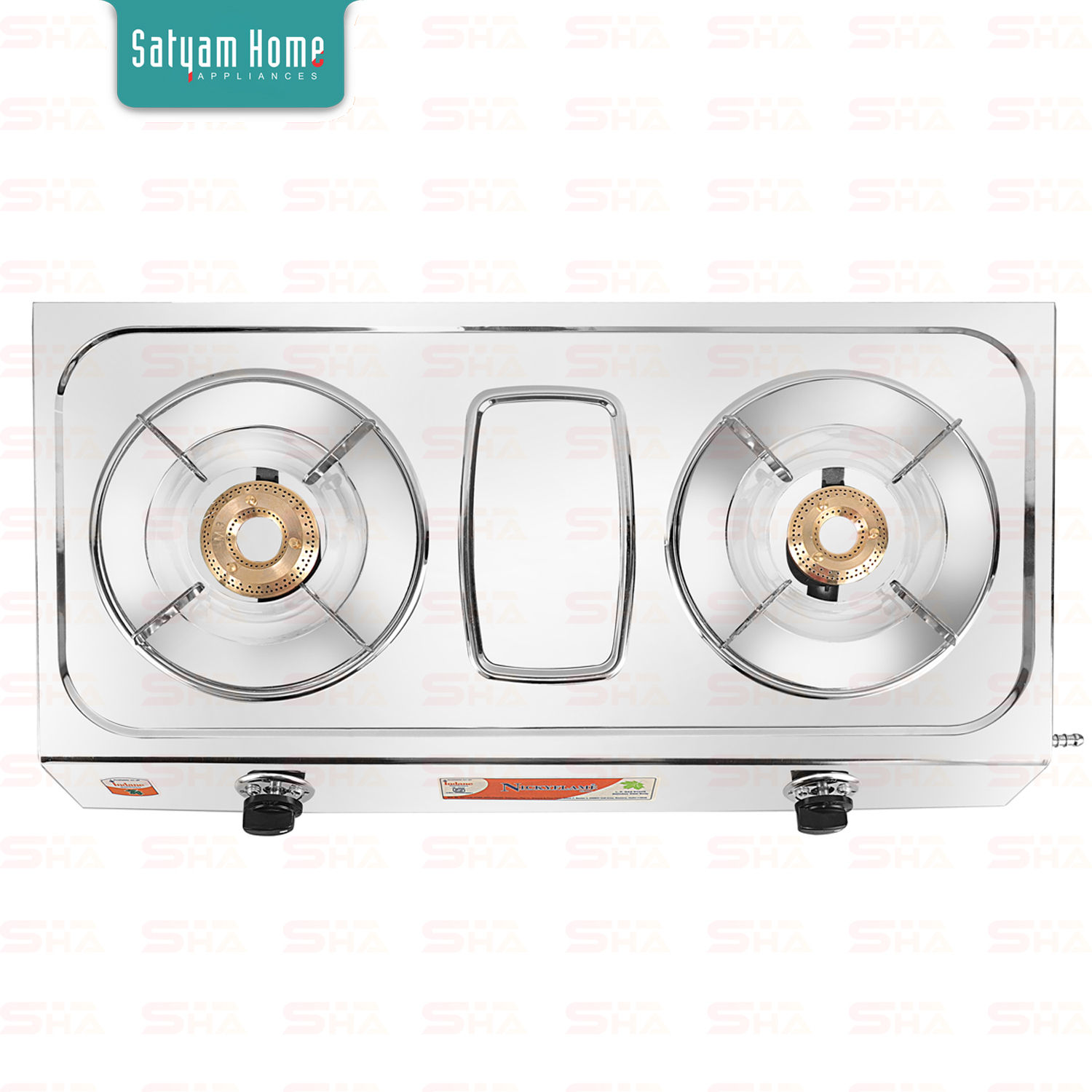 Vs2(1.8 Kgs) Without Channel Panel Brass Top Stainless Steel LPG Gas Stove