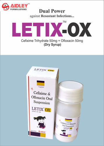 Dry Syrup Cefixime Trihydrate 50mg + Ofloxacin 50mg/5ml