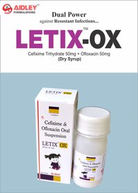 Cefixime Trihydrate 50mg  Ofloxacin 50mg 5ml