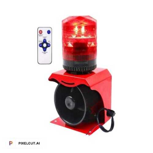 Overhead Crane Warning Light Safety Alarm Horn  Flash Light With Remote Control ( Flash Light With Remote Control (His-Ohc-503A) - Color: Red