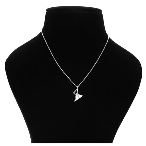 Diamond Fancy Accent Silver Pendant Necklace