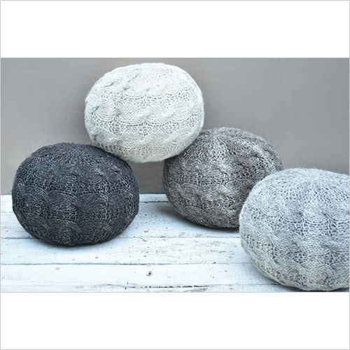 Modern Knitted Pouf