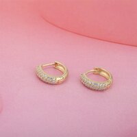 18K Gold Plated Round Moonlight Huggies Earring