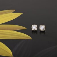 18K Gold Plated Square Stud Earring