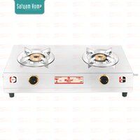 2 Burner Jointless VS2 With Brass Dial Plate 3.5Kgs Body LPG Gas Stove