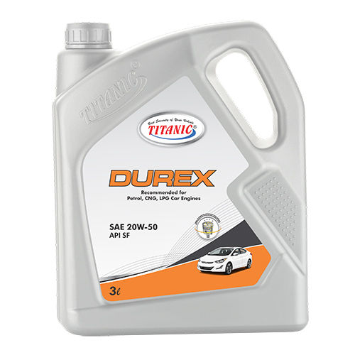 Titanic Durex Sae 20w-50 Api Sf Petrol/Cng Gas Car Engine Oil