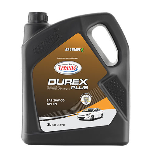 3 Ltr Durex Plus Sae 20W-50 Engine Oil Application: Automotive