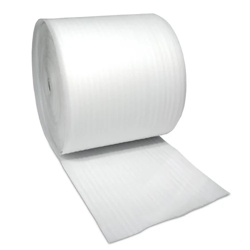 White EPE Foam Roll - Foam Material, Rigid Hardness | Lightweight, Plain Texture